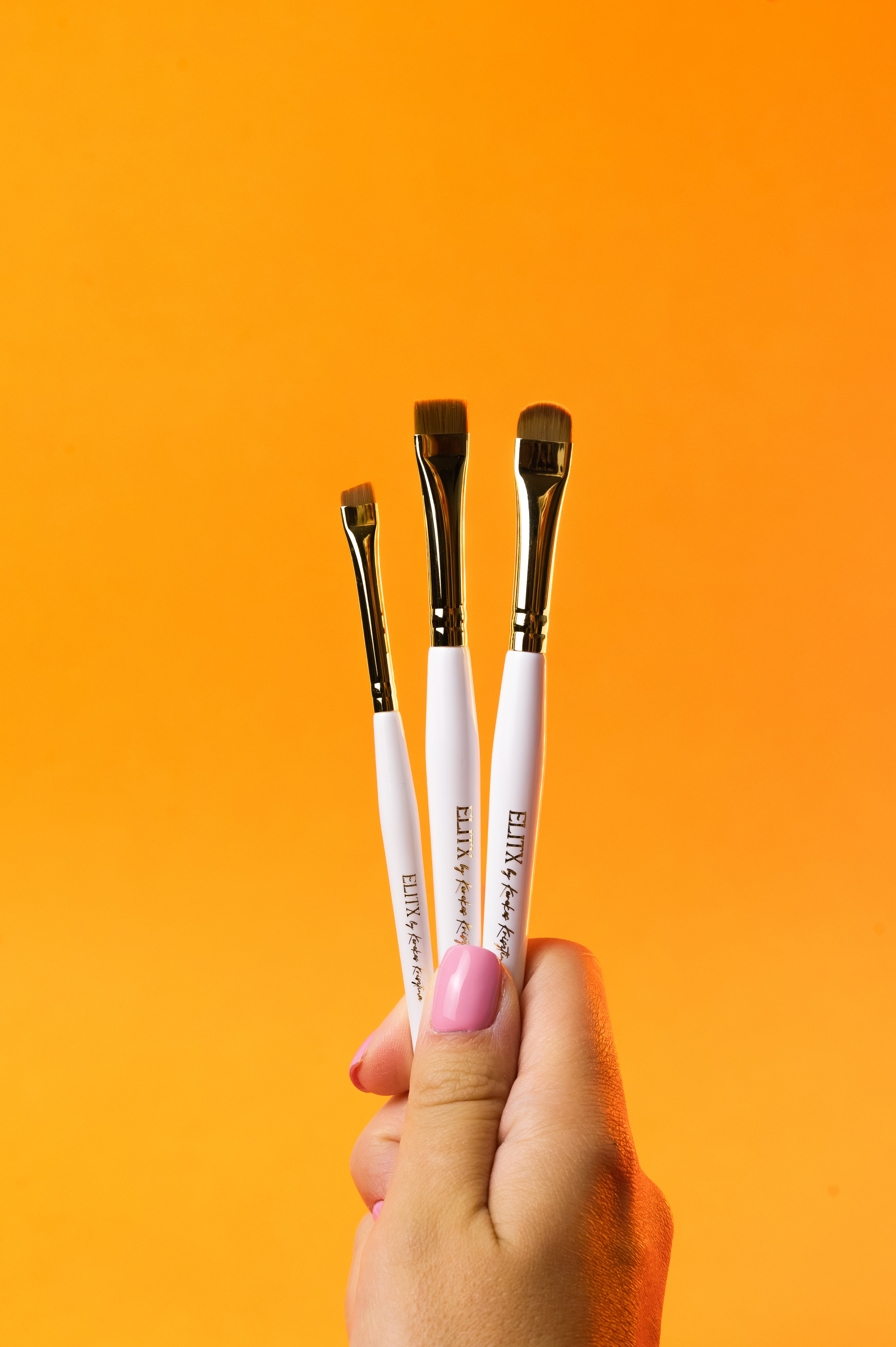 Set Pensule Profesionale ElitX – Pentru Sprâncene, Buze și Pleoape